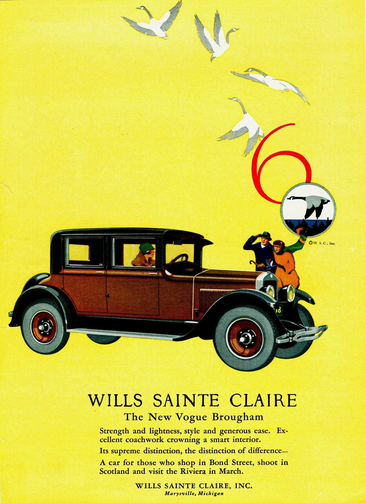 1926 Wills Sainte Claire Auto Advertising
